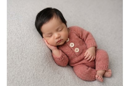 Macacão Tricot Terracota - Newborn