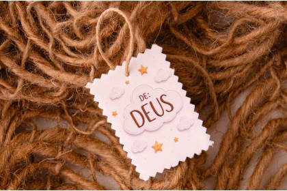 Tag Decorativa - De Deus - Nuvem