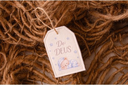 Tag Decorativa - De Deus - Ursinho