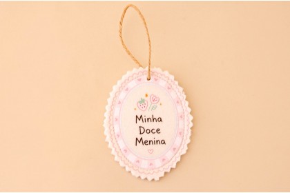Tag Decorativa - Minha Doce Menina - Off White
