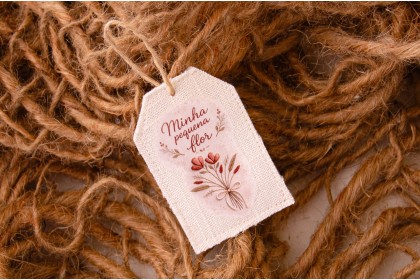 Tag Decorativa - Minha Pequena Flor Terracota