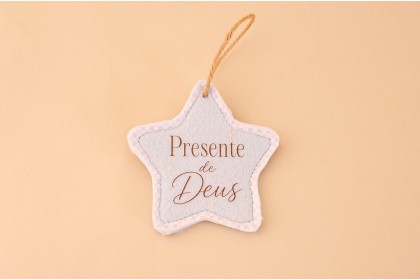 Tag Decorativa - Presente de Deus - Azul