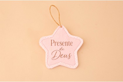 Tag Decorativa - Presente de Deus - Rosa
