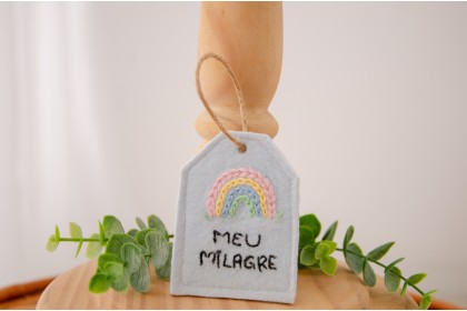 Tag Decorativa para Fotografia Newborn – Meu Milagre 1