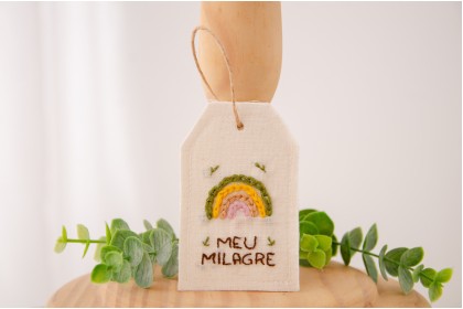 Tag Decorativa para Fotografia Newborn – Meu Milagre 3