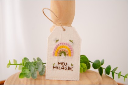 Tag Decorativa para Fotografia Newborn – Meu Milagre 4