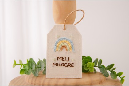 Tag Decorativa para Fotografia Newborn – Meu Milagre 5