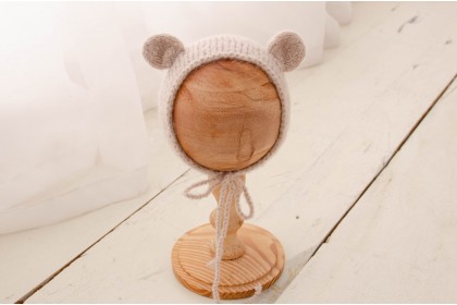 Touca Tricot Orelhinha Champagne