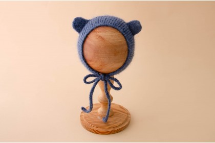 Touca Tricot Orelhinha Marinho