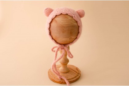 Touca Tricot Orelhinha Pêssego