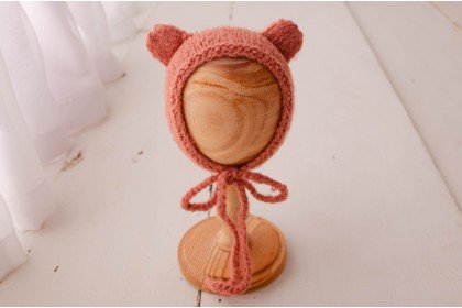 Touca Tricot Orelhinha Terracota