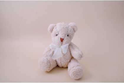 Urso de Pelúcia Bege Claro - Tamanho M
