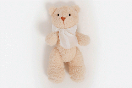 Urso de Pelúcia Bege Fluffy  - Tamanho M (Sob Encomenda)
