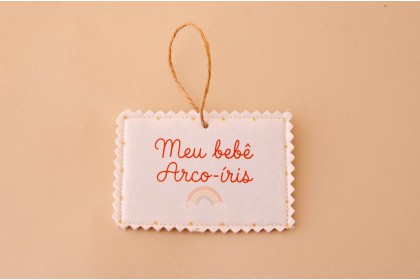 Tag Decorativa - Meu Bebê Arco-íris