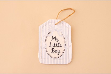 Tag Decorativa - My Little Boy - Off White
