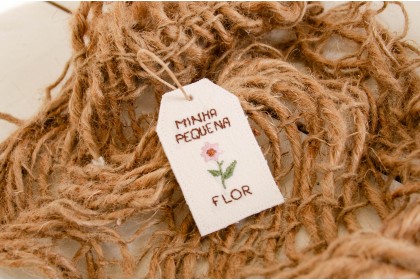 Tag Decorativa para Fotografia Newborn – Minha Pequena Flor Rosa