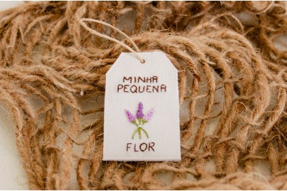 Tag Decorativa para Fotografia Newborn – Minha Pequena Flor Lavanda