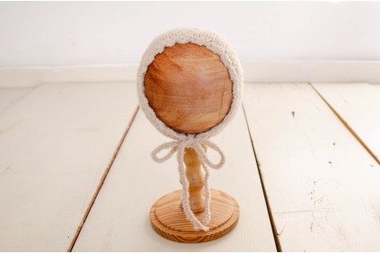 Touca Tricot Nuvem Bege