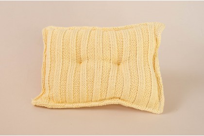 Travesseiro Tricot Amarelo