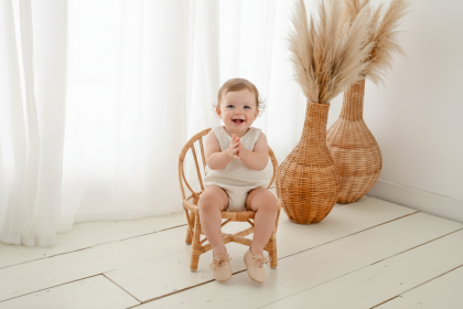 Cadeira de Vime Conchinha Infantil Natural