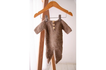 Macacão Fuzzy - Marrom Macacão Fuzzy - Marrom