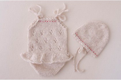Conjunto Tricot Kate Bege 2 - Newborn Conjunto Tricot Kate Bege 2 - Newborn