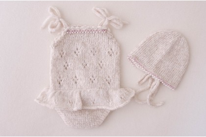 Conjunto Tricot Kate Bege 1- Newborn Conjunto Tricot Kate Bege 1- Newborn