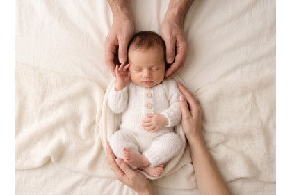 Macacão Tricot Branco Neve - Newborn