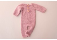 Macacão Tricot Rosé - Newborn