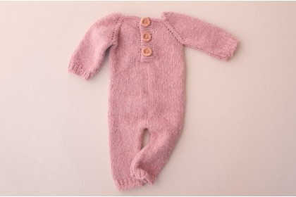 Macacão Tricot Rosé - Newborn