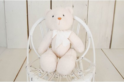 Urso de Pelúcia Creme - Tamanho P (Pré-venda)