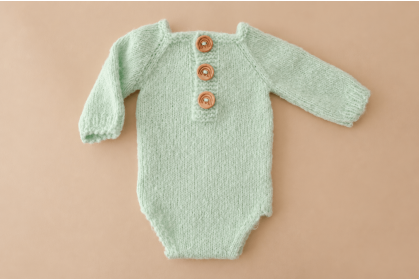 Body Tricot Verde Claro - Newborn 