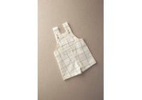Macacão Grid Off White - 3 a 6 meses