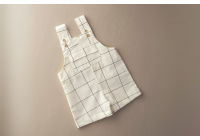 Macacão Grid Off White - 3 a 6 meses