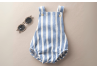 Body Vicente Azul Listrado - 1 a 3 meses