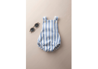 Body Vicente Azul Listrado - 1 a 3 meses