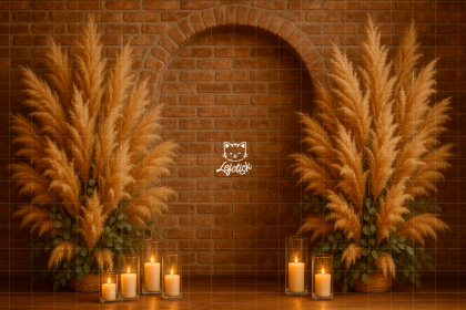 FA25FD01| Fundo fotográfico em tecido | Fine Art: Arco e pampas