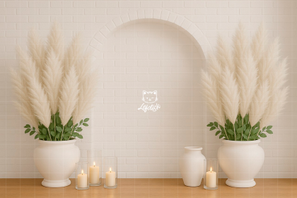 FA25FD03| Fundo fotográfico em tecido | Fine Art: Arco e pampas clean