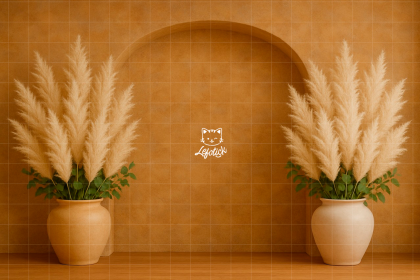 FA25FD04| Fundo fotográfico em tecido | Fine Art: Arco e pampas minimalista