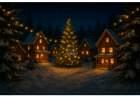 NT25FD01 | Fundo fotográfico em tecido | Natal: noite e neve