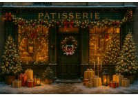 NT25FD07 | Fundo fotográfico em tecido | Natal: Patisserie Verde