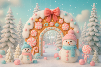 NT25FD11 | Fundo fotográfico em tecido | Natal: Portal Candy