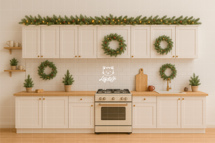 NT25FD16 | Fundo fotográfico em tecido | Natal: Cozinha Clean