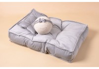 Kit Futon Grande - Cinza Claro 