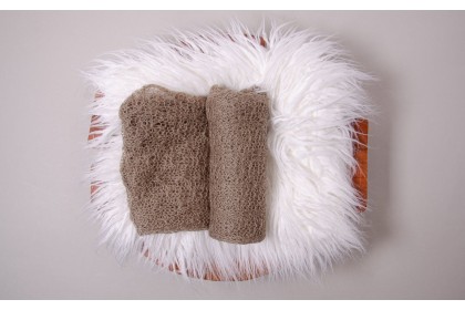 Wrap Mohair Cinza Natural