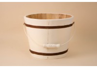 Baldinho de Madeira Creme - Sob encomenda