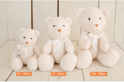 Urso de Pelúcia Creme - Tamanho G (Pré-venda)