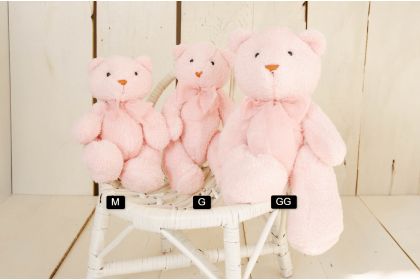 Urso de Pelúcia Rosa - Tamanho M